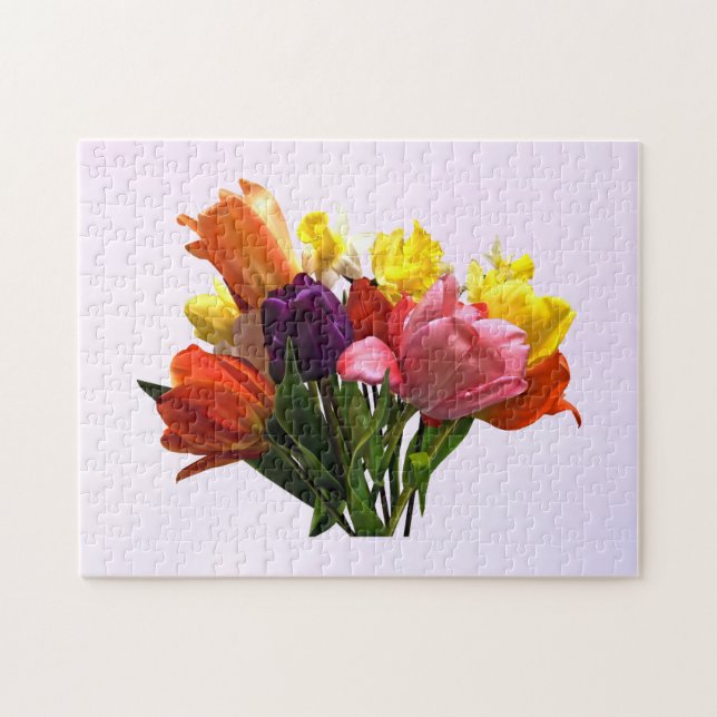 Spring Bouquet mit Tulips und Daffodien Puzzle (Horizontal)