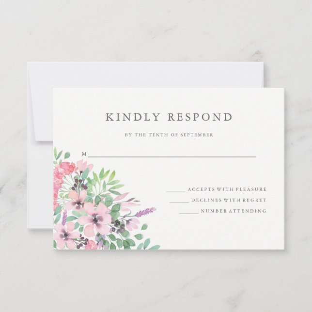 Spring Bouquet | RSVP Karte (Vorderseite)