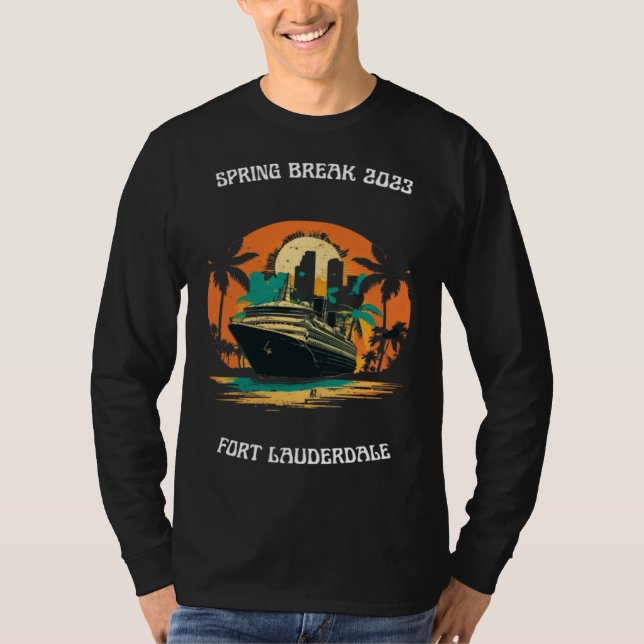 Spring Break 2023 Fort Lauderdale Florida Cruise T-Shirt (Vorderseite)