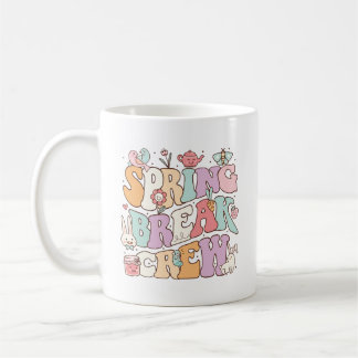 Spring Break Crew Retro Groovy Kawaii Gekritzel Kaffeetasse