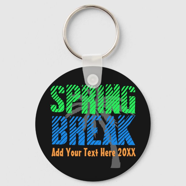 Spring Break Custom Neon Souvenir Schlüsselanhänger (Vorderseite)