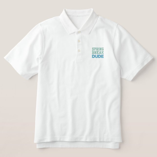 SPRING BREAK DUDE polo (men's) (Design Vorderseite)