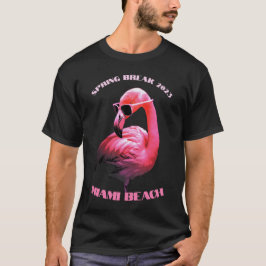 Spring Break Miami Beach Flamingo Sonnenbrille T-Shirt