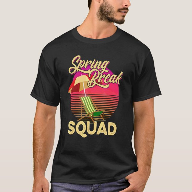 Spring Break Squad 2022 Retro Spring Break Beach S T-Shirt (Vorderseite)