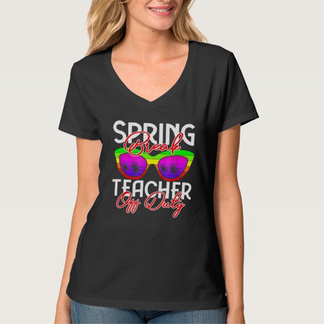 Spring Break Squad 2022 Retro Spring Break Teacher T-Shirt (Vorderseite)