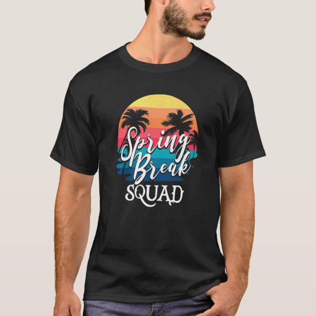 Spring Break Squad 2022 Retro Spring Break Teacher T-Shirt (Vorderseite)