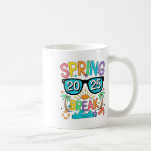 Spring Break Squad Crew Vintage 2025 Strand Palme  Kaffeetasse
