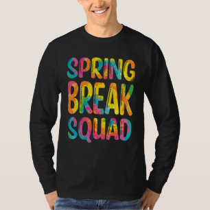 Spring Break Squad Gefärbte Krawatte Matching Vaca T-Shirt