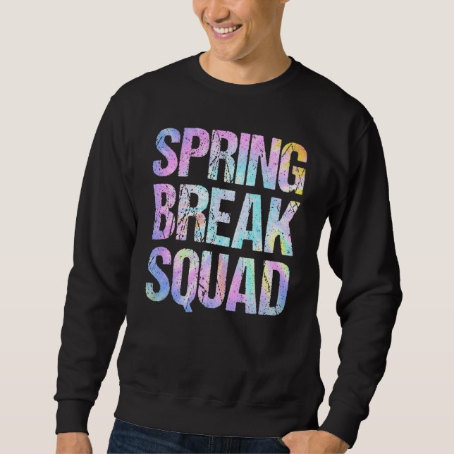 Spring Break Squad Matching Group Farbenfrohe Gefä Sweatshirt (Vorderseite)