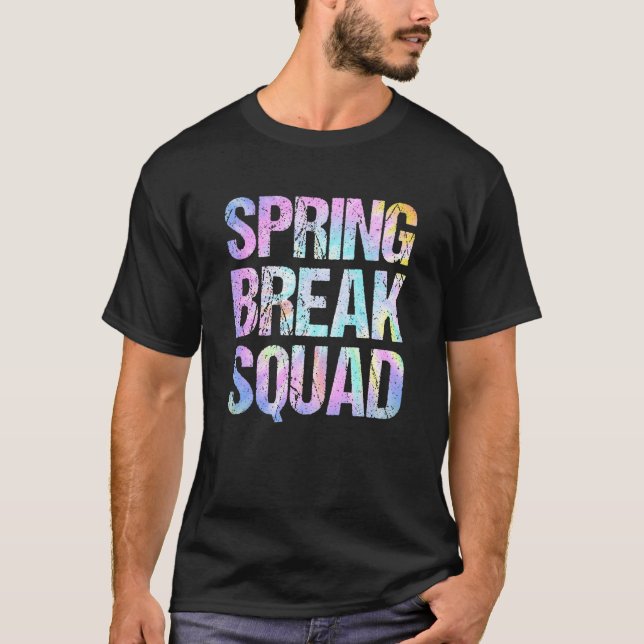 Spring Break Squad Matching Group Farbenfrohe Gefä T-Shirt (Vorderseite)