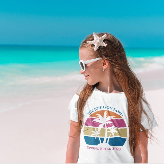 Spring Break Trip Beach Sonnenuntergang Niedliche  T-Shirt (Von Creator hochgeladen)