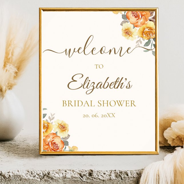 Spring Bridal Party with Orange Blooms Poster (Von Creator hochgeladen)