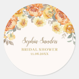 Spring Bridal Shower Featuring Orange Blossoms Runder Aufkleber