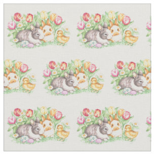 Spring Bunnies Oaster Bunny Fabric Stoff