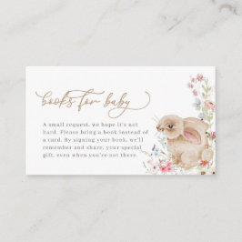 Spring Bunny Baby Showbücher für Baby Card Platzkarte