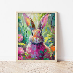 Spring Bunny Colorado Moderne Abstrakte Kunst Poster