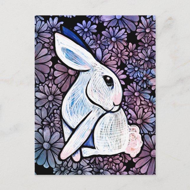 Spring Bunny Rabbit Easter Ostara                  Postkarte (Vorderseite)
