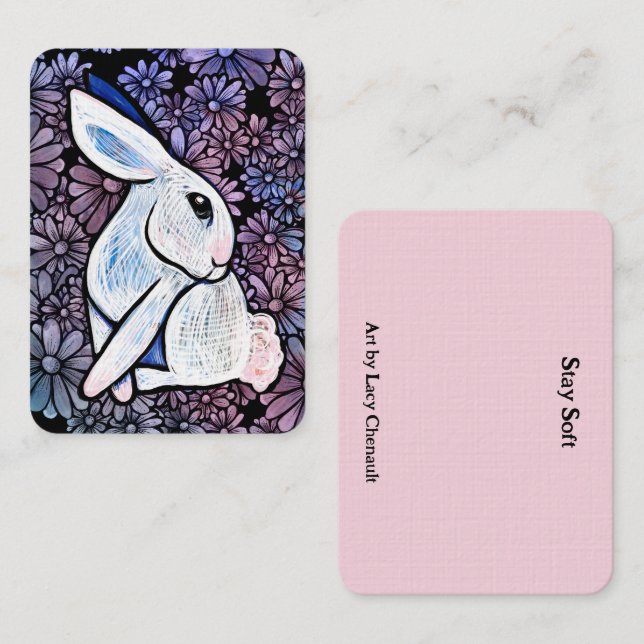 Spring Bunny Rabbit Ostara Telefonnummerkarte (Vorne/Hinten)