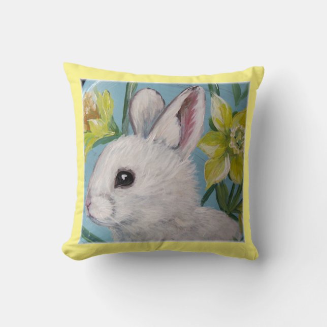 SPRING BUNNY THROW PILLOW KISSEN (Vorderseite)