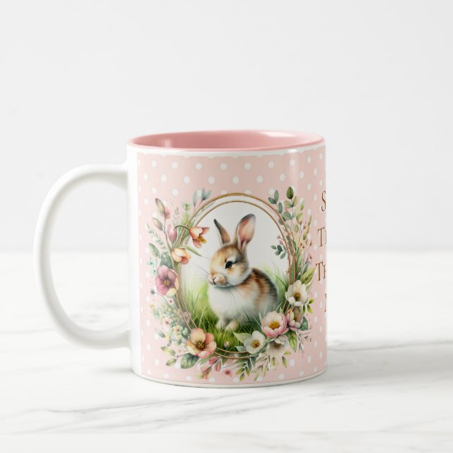 Spring Bunny Zweifarbige Tasse (Links)