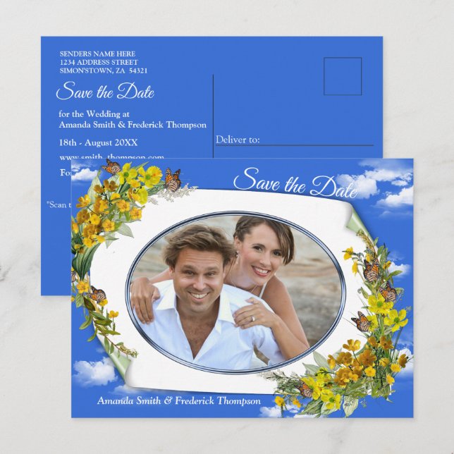 Spring Buttercup Blume Ankündigungspostkarte (Vorne/Hinten)