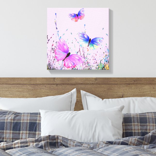 Spring Butterfells Canvas Print Leinwanddruck (Insitu (Schlafzimmer))