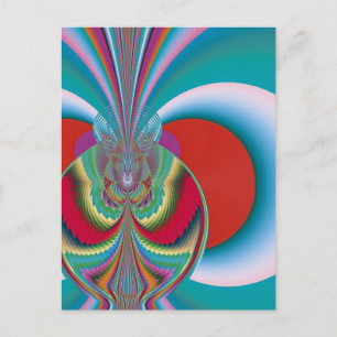 Spring Butterfly Abstrakte Kunst Postkarte