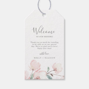Spring Cherry Blossom Wedding Willkommen Geschenkanhänger