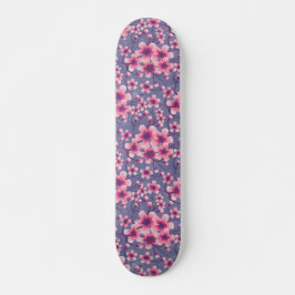 Spring Cherry Blossoms profond lilas Skateboard