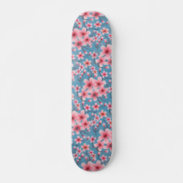 Spring Cherry blüht blaues Skateboard