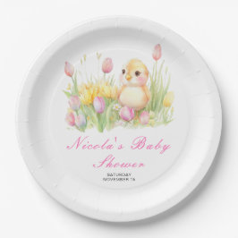 Spring Chick Baby Dusche Pappteller
