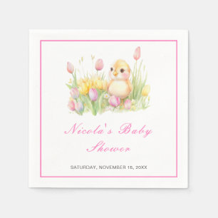 Spring Chick Baby Dusche Serviette