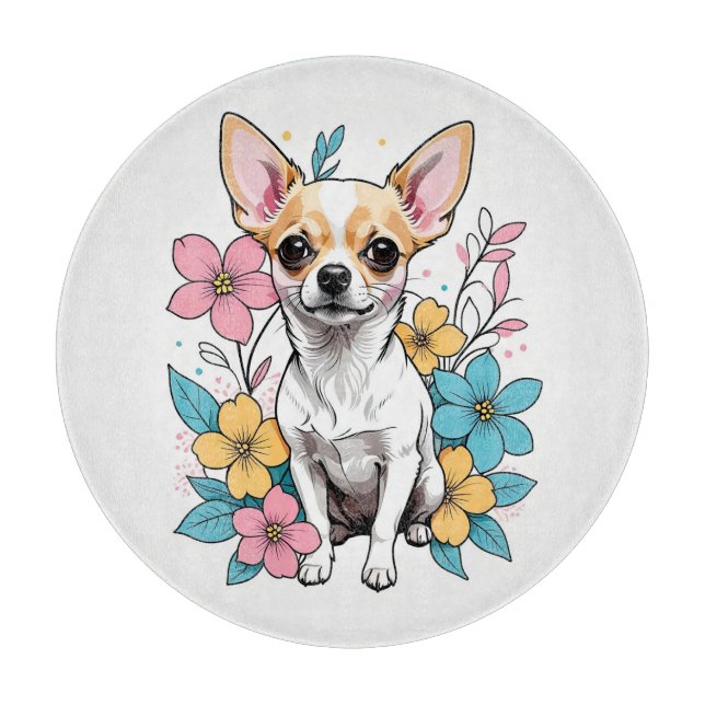 Spring Chihuahua Schneidebrett (Vorderseite)