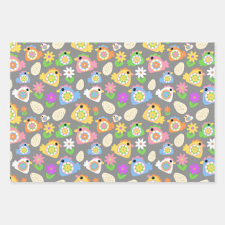 Spring Court Hens Geschenkpapier Set