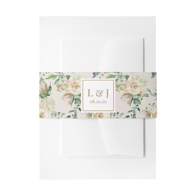 Spring Cream Garden Floral Wedding Bly Band (Vorderseite Beispiel)