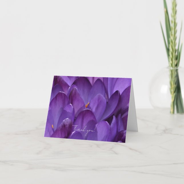 Spring Crocus Flower Photography Dankeskarte (Vorderseite)