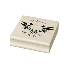 Spring Cross Wildblume Wood Art Briefmarke Gummistempel