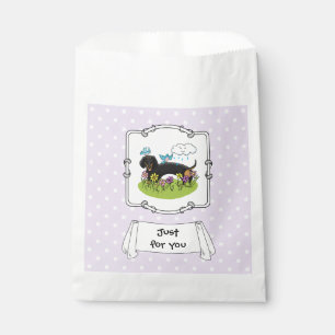 Spring Dackel Dog Dachshund (schwarz und braun) Ni Geschenktütchen