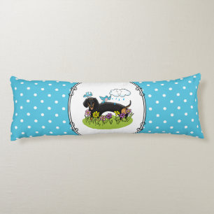 Spring Dackel Dog Dachshund (schwarz und braun) Ni Seitenschläferkissen