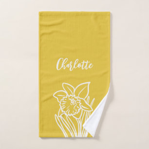 Spring Daffodil Badhandtuch Set
