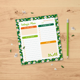 Spring Daisies and Vine Daily Planner Notizblock