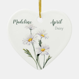 Spring Daisies April Geburtsmonat Blume für Baby Keramik Ornament