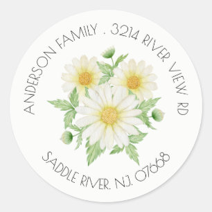 Spring Daisy Address Label Aufkleber