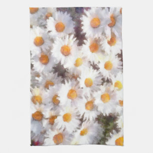 Spring Daisy Wildblume Watercolor Geschirrtuch