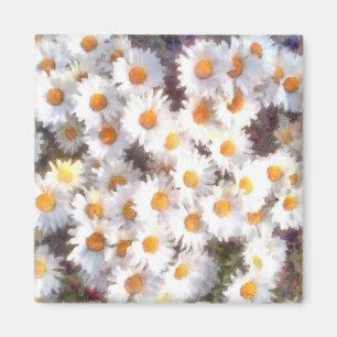 Spring Daisy Wildblume Watercolor Magnet