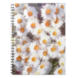 Spring Daisy Wildblume Watercolor Notizblock