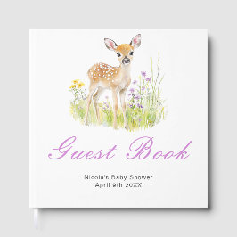 Spring Deer Baby Shower Guest Book Gästebuch
