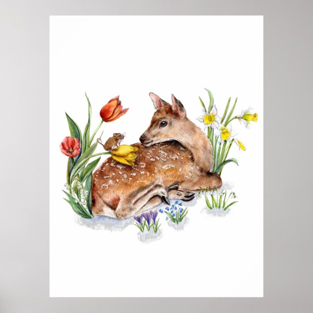 Spring Deer Poster (Vorne)