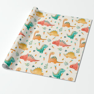 Spring Dinosaurier Geschenkpapier