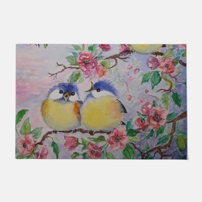 Spring Doormat Little Sparrows Doormat Fußmatte (Vorderseite)